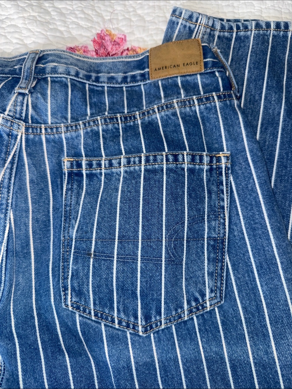 American Eagle Outfitters Womens Pinstripe Jeans - Picture 4 of 5